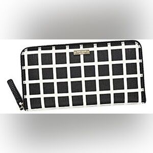 Kate spade printed check wallet